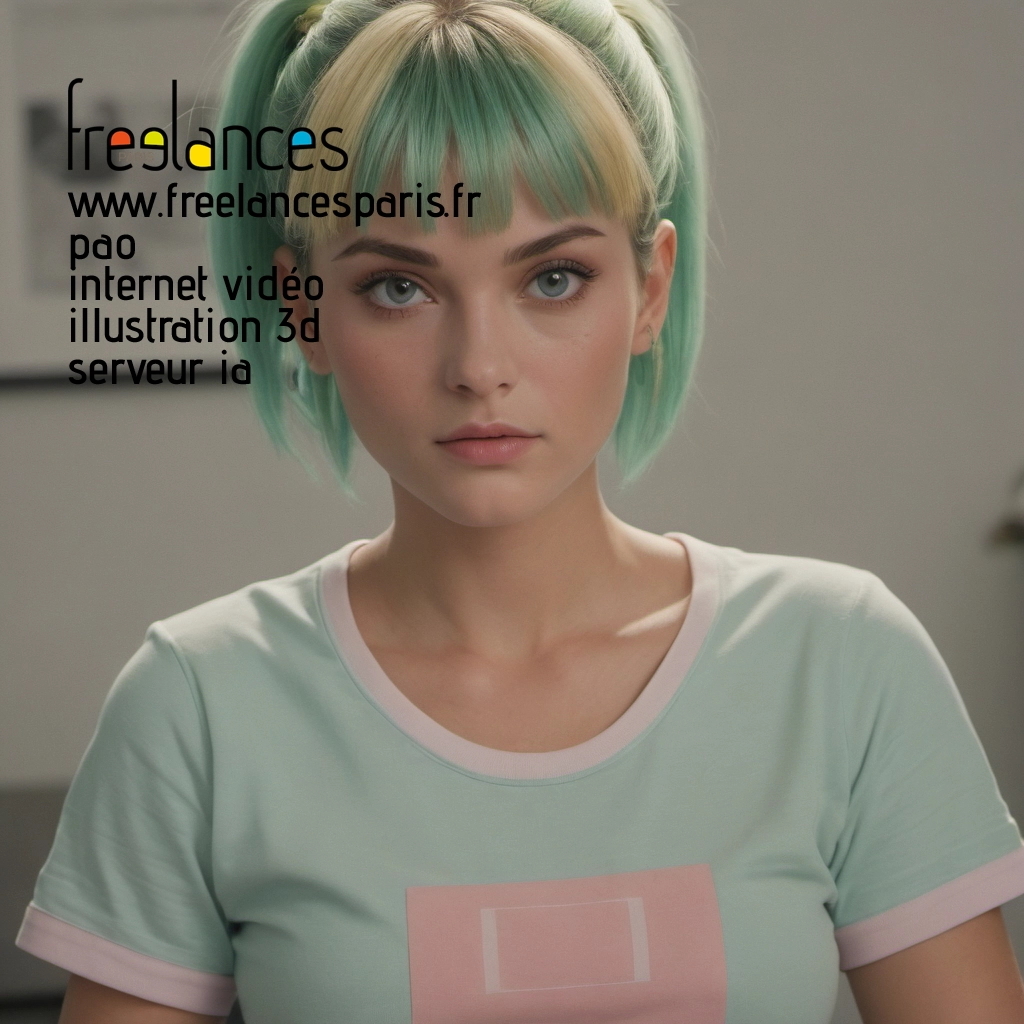 Pao mise en page internet vidéo illustration 3d serveur IA générative AI freelance paris studio de création magazines 8l3v10r0